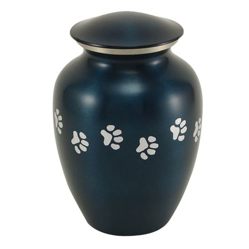 Brass Paw Print Pet Urn