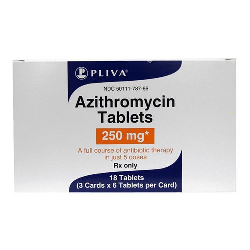 Azithromycin/Zithromax Rx Tablets 250 mg