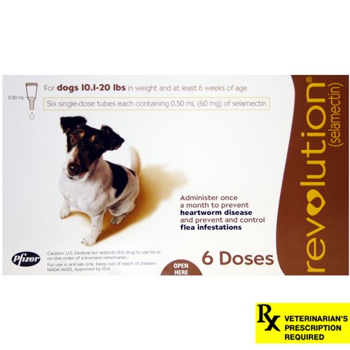 Revolution Rx for Dogs ORM-D 10.1-20 lbs 6 Month (Brown)