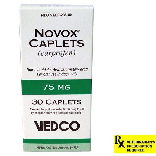 Rx Novox (Carprofen) Caplets 75 mg x 30 ct - Compares to Rimadyl