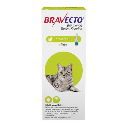 Rx Bravecto Topical Solution for Small Cats 2.6-6.2 lbs