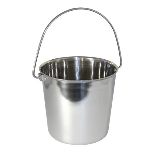 Pail Stainless Steel w/ Rivets Round 4 qt