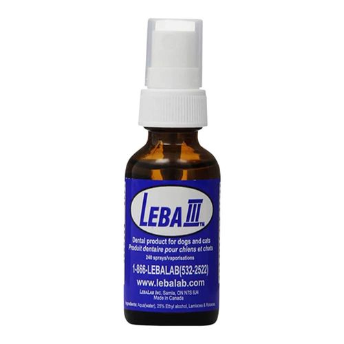 Leba III Pet Dental Spray 1 ounce Spray on Tartar Control