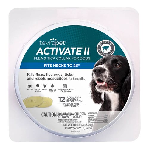 TevraPet Activate II Flea & Tick Collar Dogs 12 month 2 ct