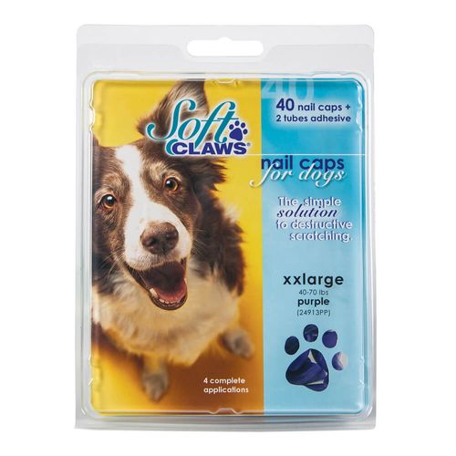 Soft Claws, Nail Caps for Dogs, XXL, Purple, 40 ct