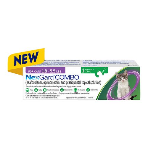 Rx Nexgard Combo Topical for Cats, 1.8-5.5lbs