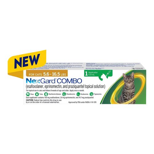 Rx Nexgard Combo Topical for Cats, 5.6-16.5lbs