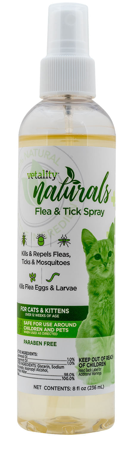 Vetality Naturals Cat Flea & Tick Spray, 8 oz