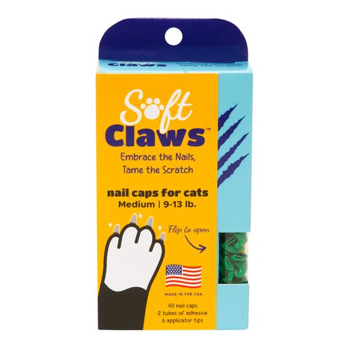 Soft Claws Nail Caps for Cats Medium Green 40 ct